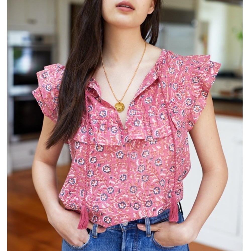 Emerson Fry Antoinette Top- Rose Gold Lurex